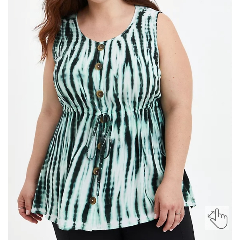 Tie Dye Button Tank
